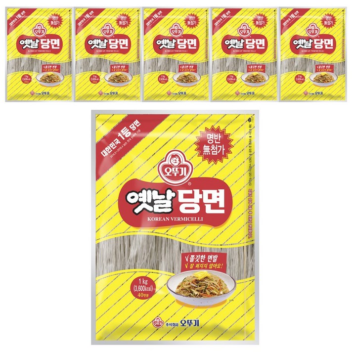 오뚜기 옛날 당면, 1kg, 6개