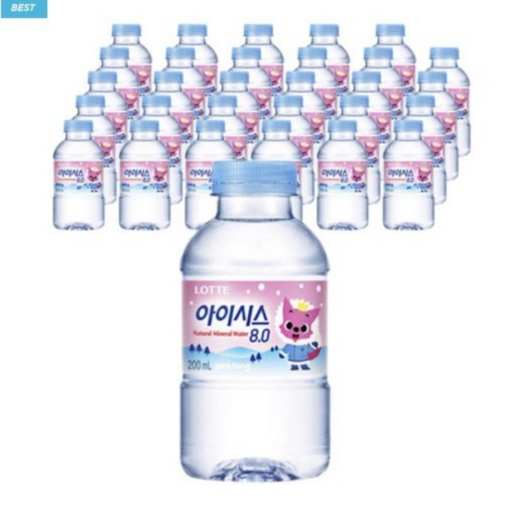 아이시스 핑크퐁 200ml 20펫 / 40펫 / 60펫 미네랄워터 물, 40, 2리터