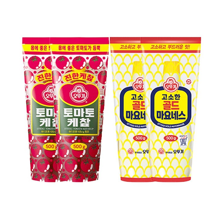 오뚜기 토마토케찹 500g 2개 + 골드마요네즈 500g 2개, 오뚜기 토마토케찹 500g2개+골드마요네즈 500g2개