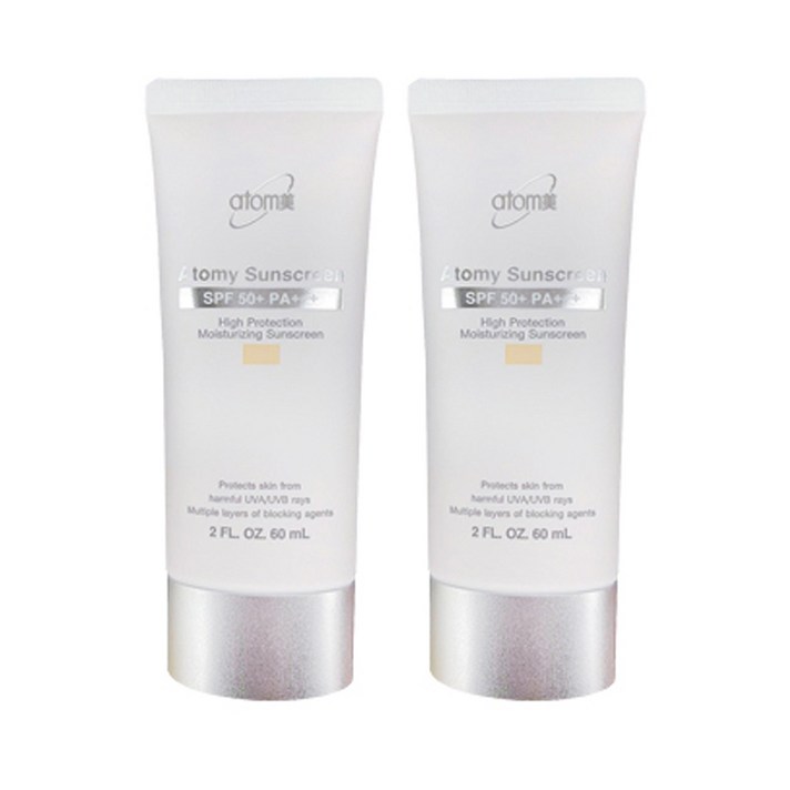 애터미 선크림 베이지 SPF50+ PA+++, 60ml, 2개
