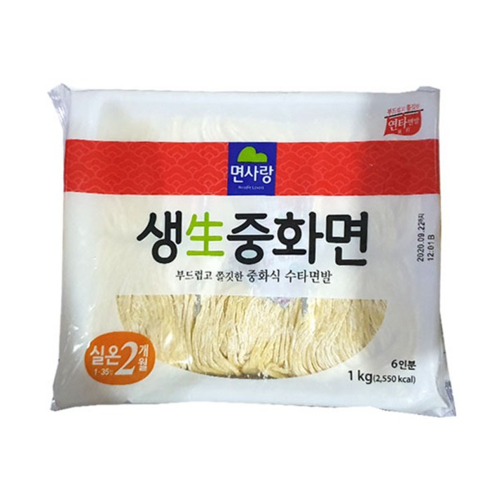 중화면 6인분 생면 수타면 짜장 짬뽕 중식 국수 사리, 생중화면