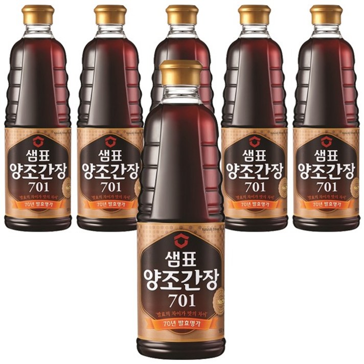 샘표 양조간장 701, 930ml, 6개