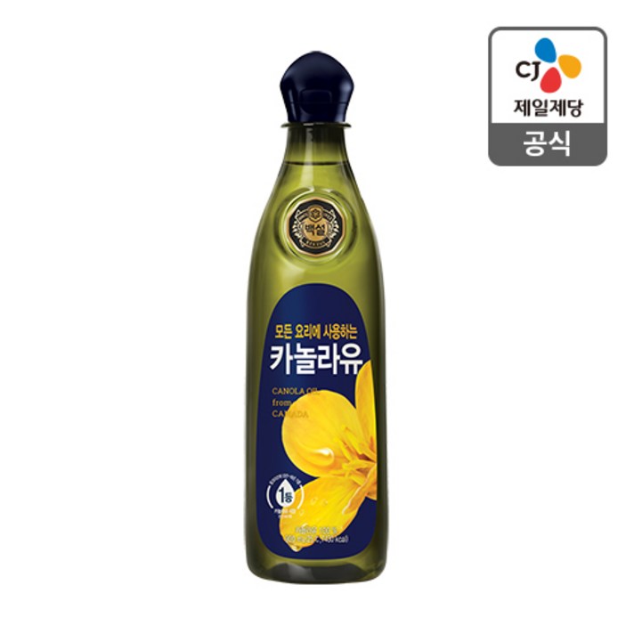 백설 카놀라유, 900ml, 3개