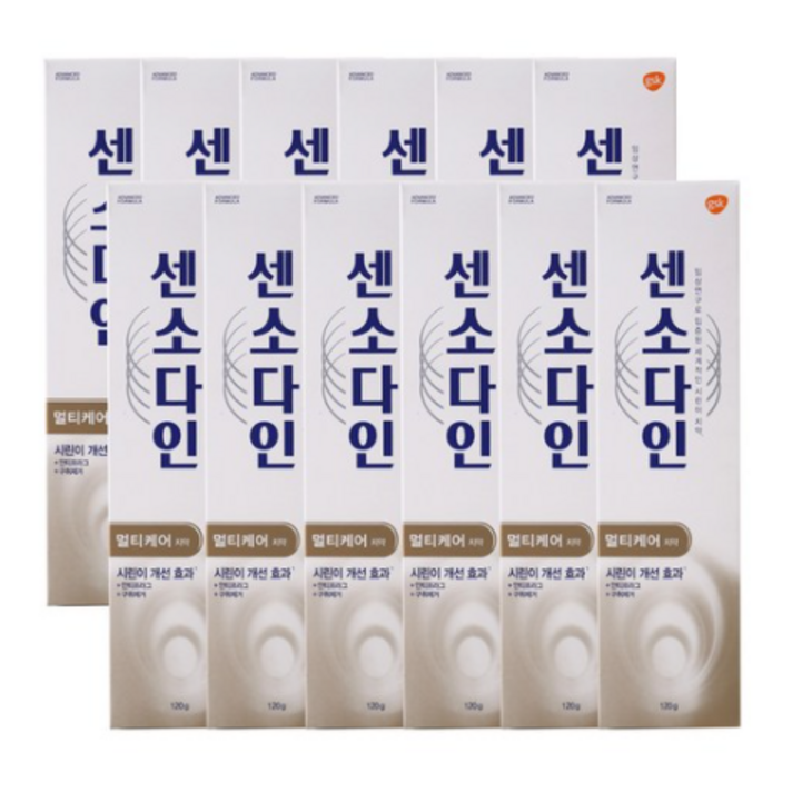 센소다인 멀티케어 치약, 120g, 12개