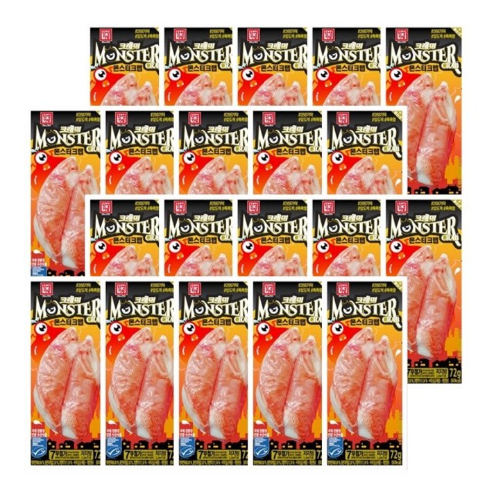 한성 몬스터크랩 72g x 20개 (유통기한최상)크래미 킹크랩, 1개, 1g