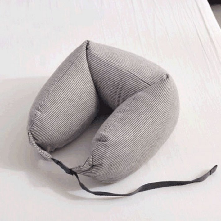 보드레 여행용 목베개 목침 휴대용 차량용 목베개, 브라운