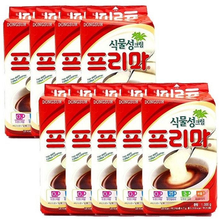 SHMALL 동서 식물성 크림 프리마 1000g 코코넛오일을 사용 깔끔하고 고소한 커피 프림, 9개