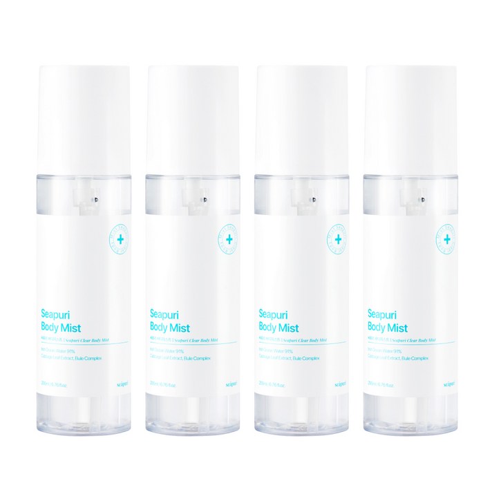 씨퓨리 바디미스트 피부케어 360도 분사, 200ml, 4개