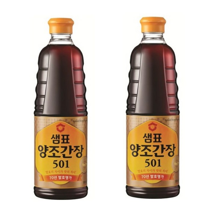 샘표 양조간장 501, 2개, 930ml