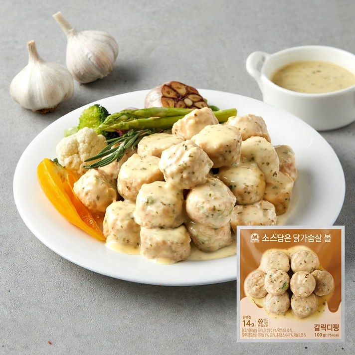 마이닭 소스담은 닭가슴살 볼 갈릭디핑 100g, 02_소스담은 닭가슴살 볼 갈릭디핑 100g 4팩