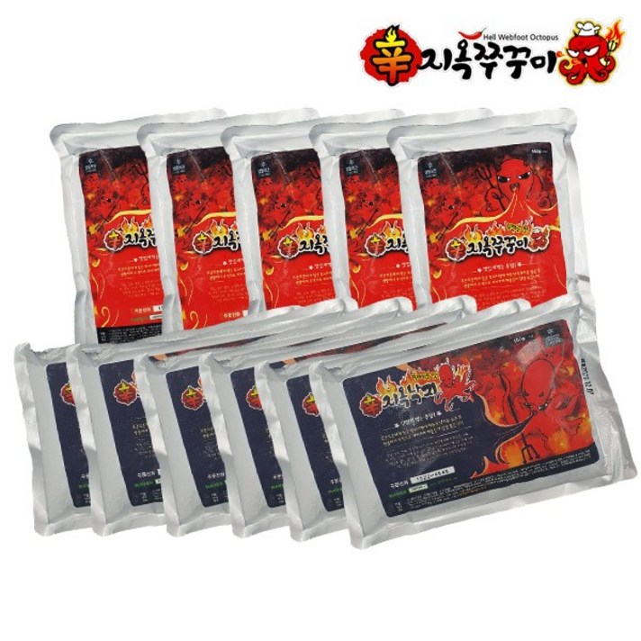 쭈꾸미낙지 650g 10+1 맵기조절 양념 낙지볶음 낙곱새 맛집, 쭈덜5+낙짱6