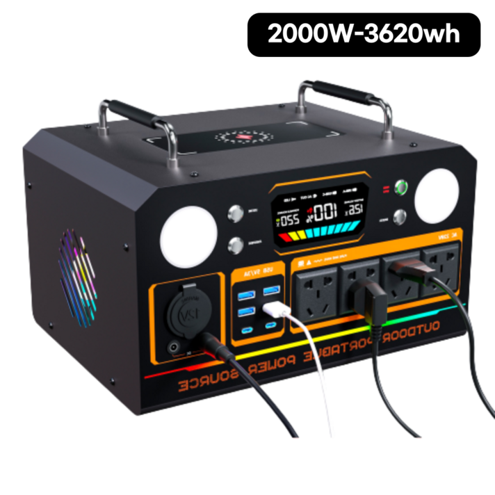 TEAMPL 파워뱅크 캠핑용 차박 야외 대용량배터리 220V, 2000w-3620wh
