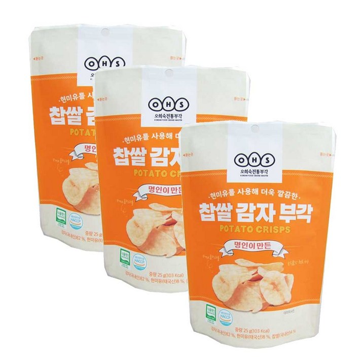찹쌀 감자 부각 25g x 3개