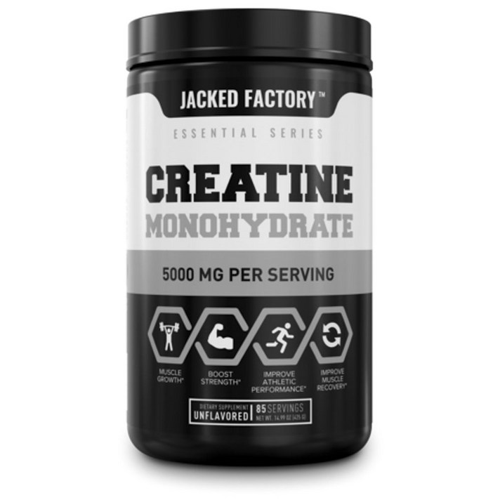 잭팩토리 크레아틴 모노하이드레이트 5000mg 언플레이버드, 425g, 1개