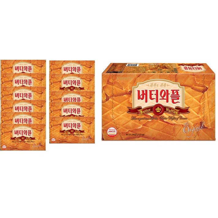 크라운제과 버터와플, 237g, 45개