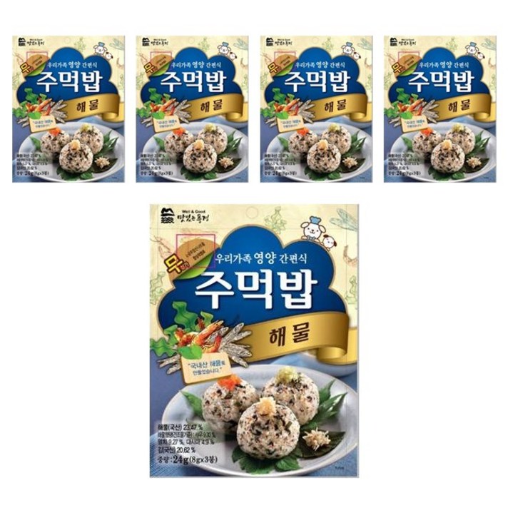 맛있는풍경 주먹밥 해물, 24g, 10개