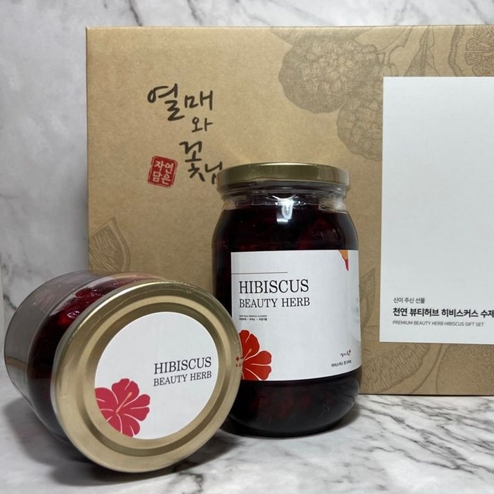 8C86E9M/B+(열매와꽃님) 수제과일청 히비스커스청 (2개입 세트) 다원이엠디 열매와꽃님 과일청 히비스커스 뷰티푸드_&+408012, 본상품선택, 본상품선택