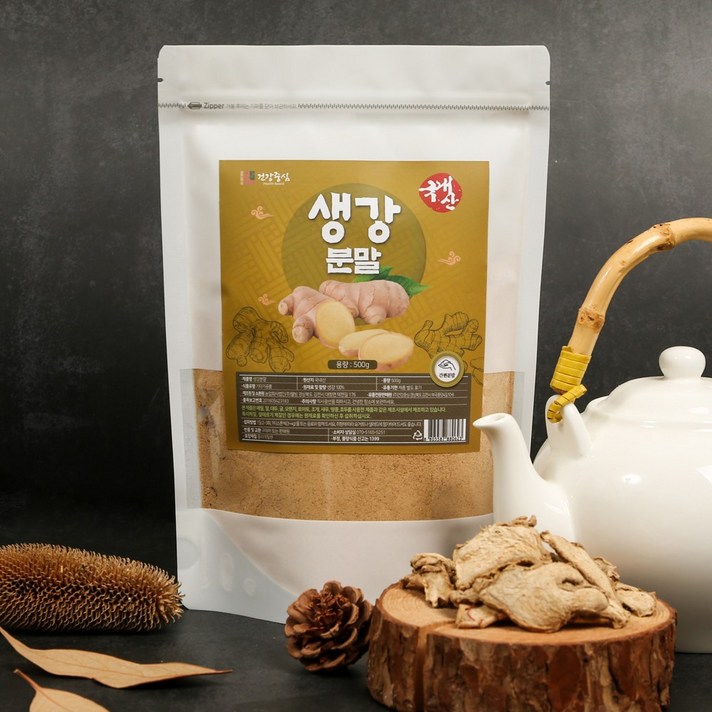 건강중심 국산 100% 생강 분말 가루 500g, 1개입