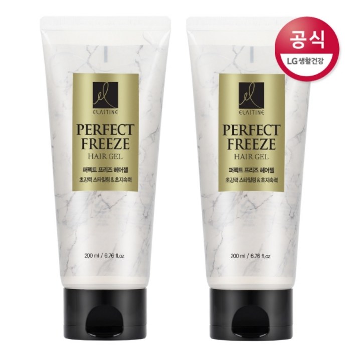 엘라스틴 엘라스틴 퍼펙트 프리즈 헤어젤 200ml x2개, 사방넷 옵션, free