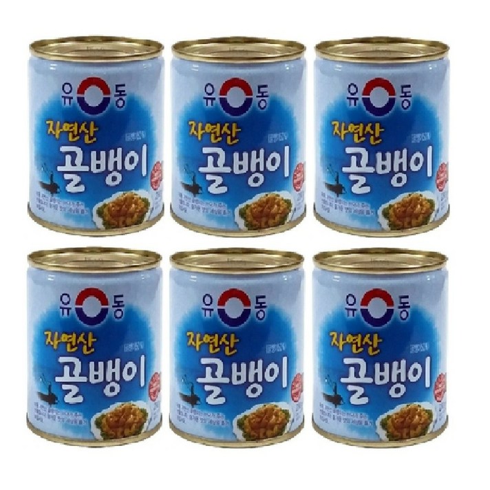 유동 자연산 골뱅이, 230g, 6개