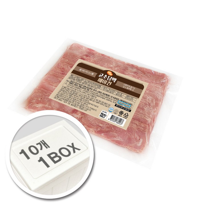 베이컨 1박스 10개 세트 고소담백 / 파지 뭉치형 / 다이싱 D-10 D-5, 고소정품 베이컨 슬라이스 1kg 10개 1박스