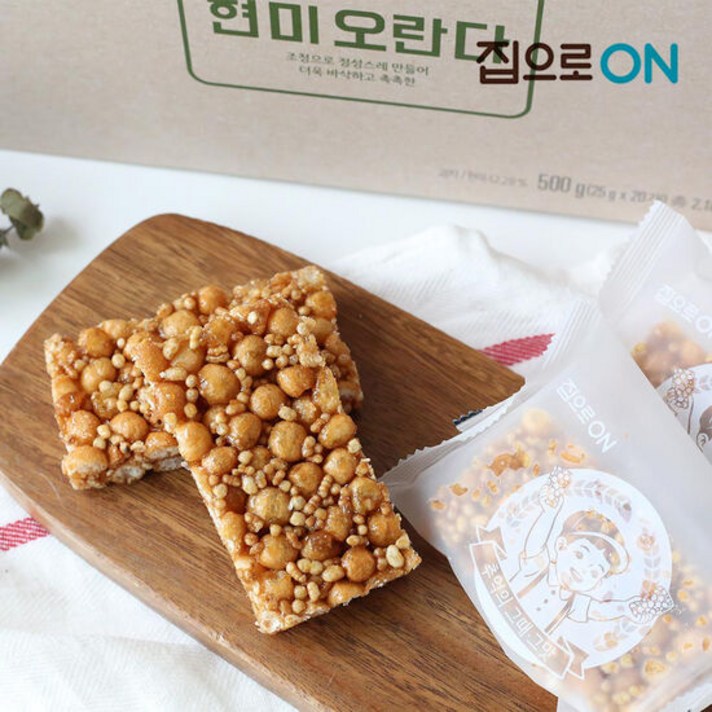 청정원 추억의 전통강정 집으로ON 현미오란다 20p, 500g, 1개