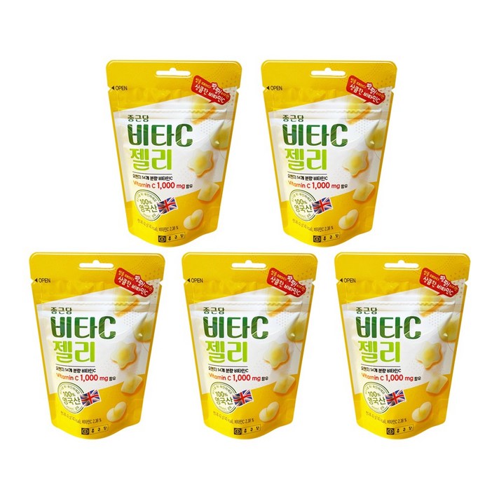 종근당 비타C 젤리 비타민C 1000mg함유, 5개