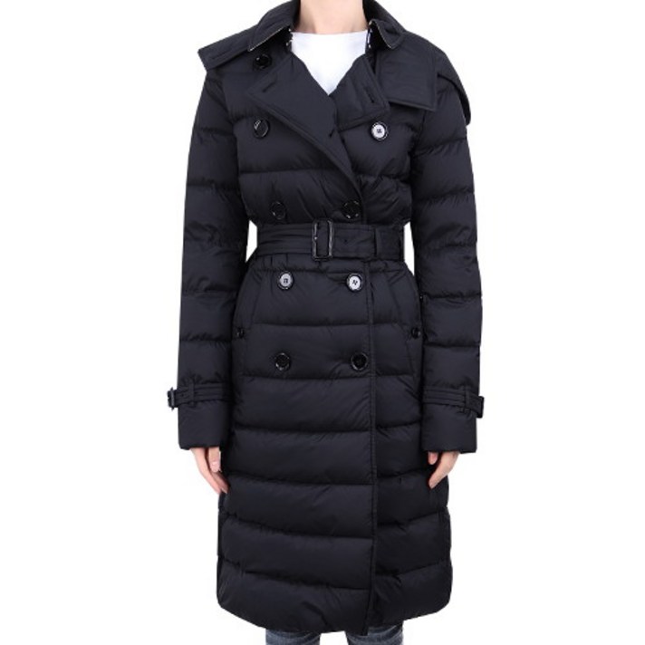 Burberry 21FW 버버리 아니스톤 후드 다운 롱패딩 여성블랙 8018554 A1189