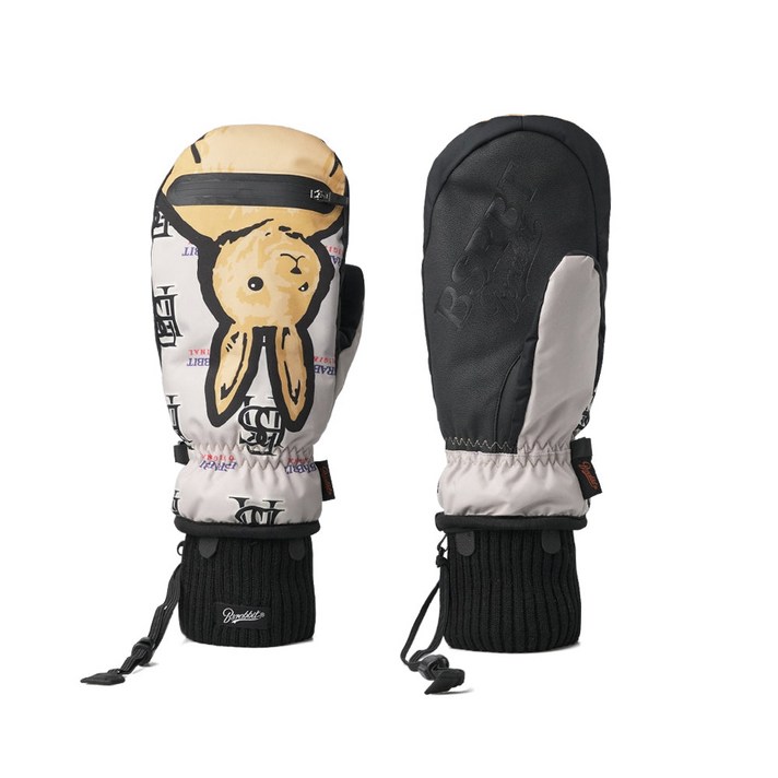 비에스래빗 2324 BSRABBIT BIG BEAR RABBIT ZIPPER POCKET GLOVE BEIGE 스노우보드 장갑, M