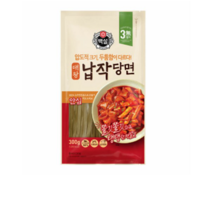 백설 대왕 납작당면, 300g, 125개