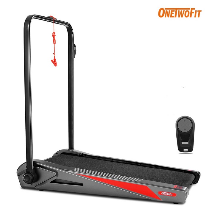 OneTwoFit 스마트 런닝머신 가정용 슬림한 워킹패드 접이식 워킹머신, 손잡이 포함, 혼합색상