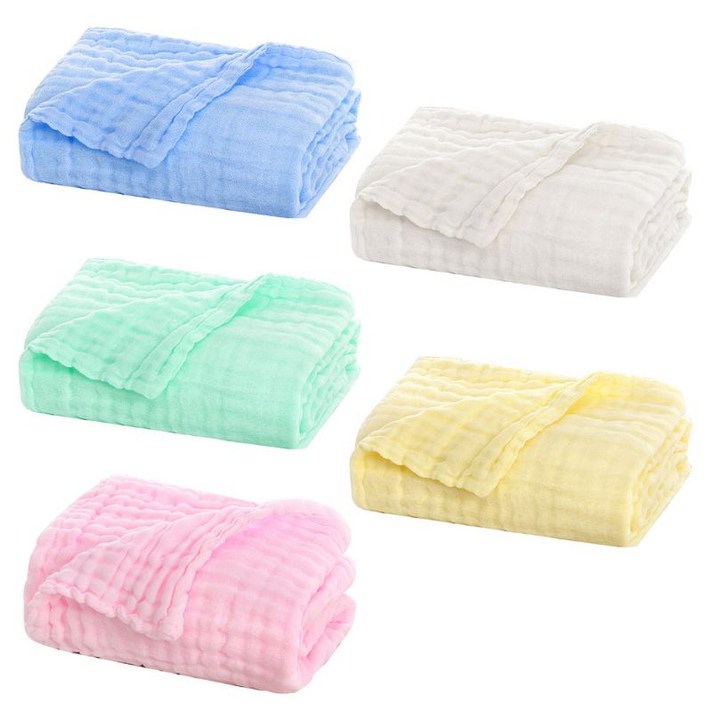 아기 침대용품 부드러운 통기성 6 레이어 거즈 아기 수신 담요 모슬린 Swaddle 랩 타월|Blanket & Swaddling|, 단일, green, 1개