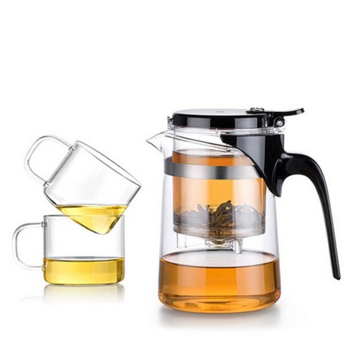 사마글라스 내열유리 티포트 SAG-08 + 찻잔 2p 세트, 1세트, 티포트 500ml + 찻잔 150ml x 2p