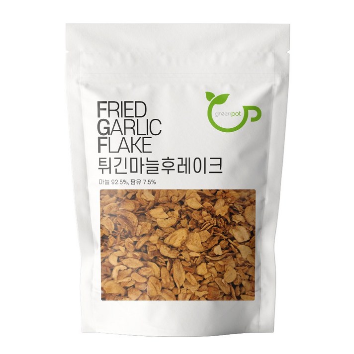 그린팟 튀긴마늘 슬라이스 갈릭후레이크 마늘칩 가정용 업소용 500g, 2개