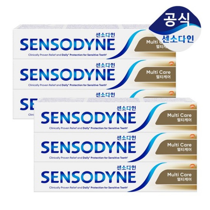 센소다인 멀티케어 치약, 100g, 6개