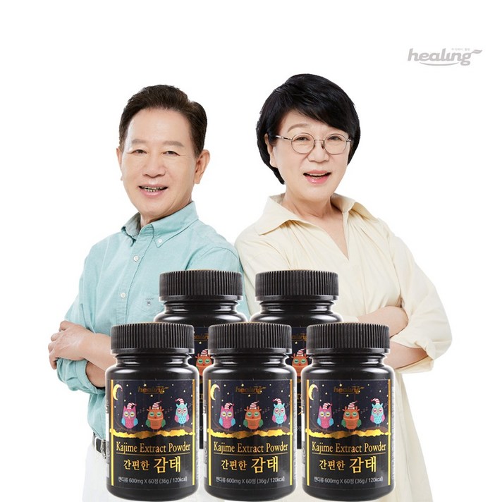 힐링 감태 제주감태 추출분말 60정 x5통(사은품증정), 단품, 단품