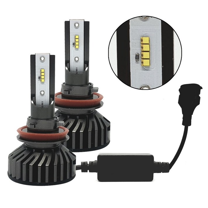 HCR 22000루멘 6500k LED헤드라이트 전조등 안개등 화물차24V호환 전차종호환 H1 H3 H4 H7 H8 9005 9006 881, h8(H9/H11/H16호환), 1세트