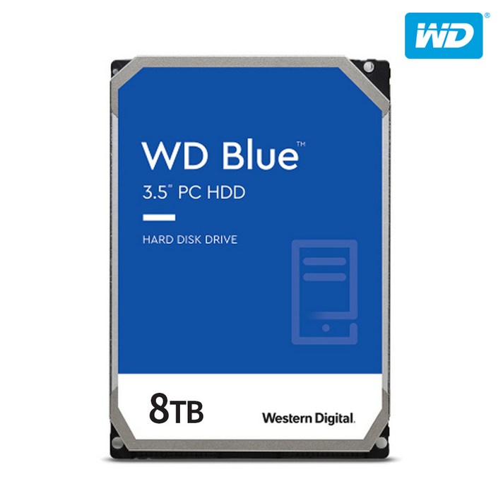 WD Blue HDD SATA3 하드디스크, WD80EAZZ, 8TB