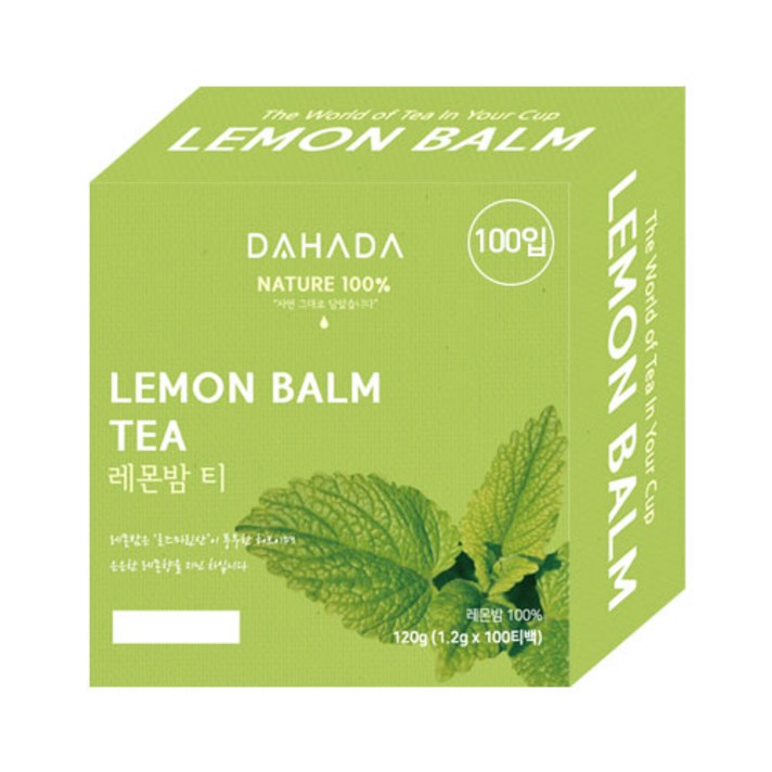 다하다 레몬밤 티백, 1.2g, 100개