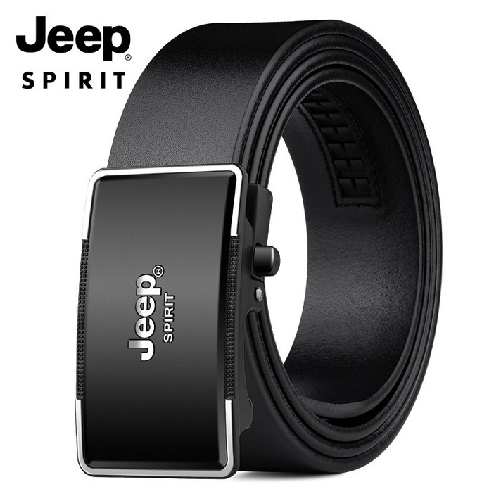 JEEPSPIRIT 남성용 가죽 자동 버클 벨트 OM18CD996BT0475 + 벨트박스