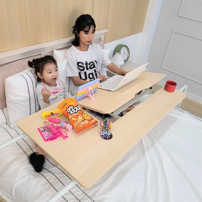 더 릴렉스 테이블 이동식 침대 각도조절 책상