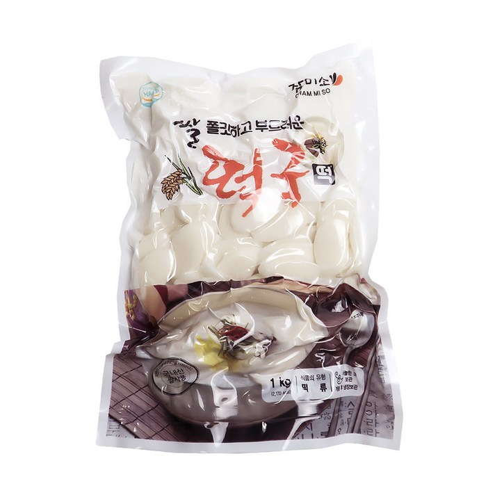 참미소떡국 떡국떡 1kg(국내산) 2개입, 1kg
