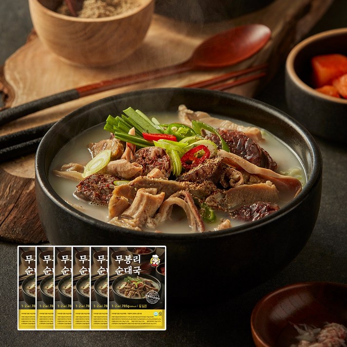 무봉리 순대국 785g 6팩묶음 다대기 들깨가루포함, 6개