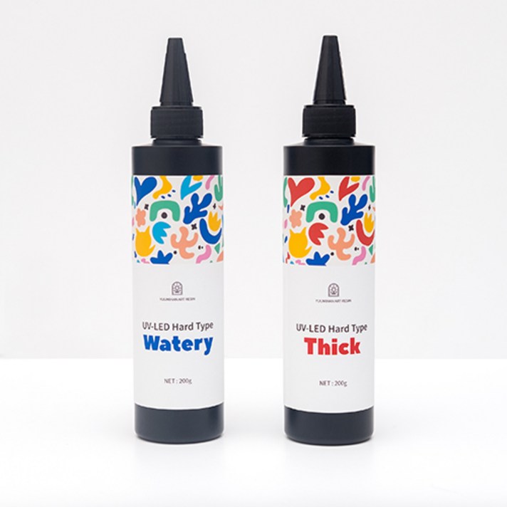 200g 출시 기념 UV LED레진 대용량 고투명 네일 & 공예용 레진아트, 고점도 200g