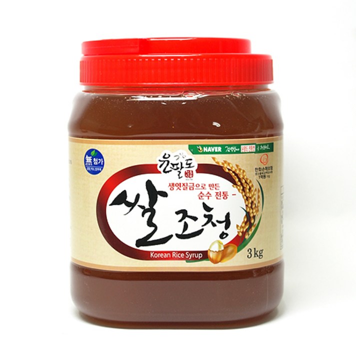 윤팔도전통엿 국내산쌀조청3kg 물엿 엿 국내산쌀엿, 3kg, 1