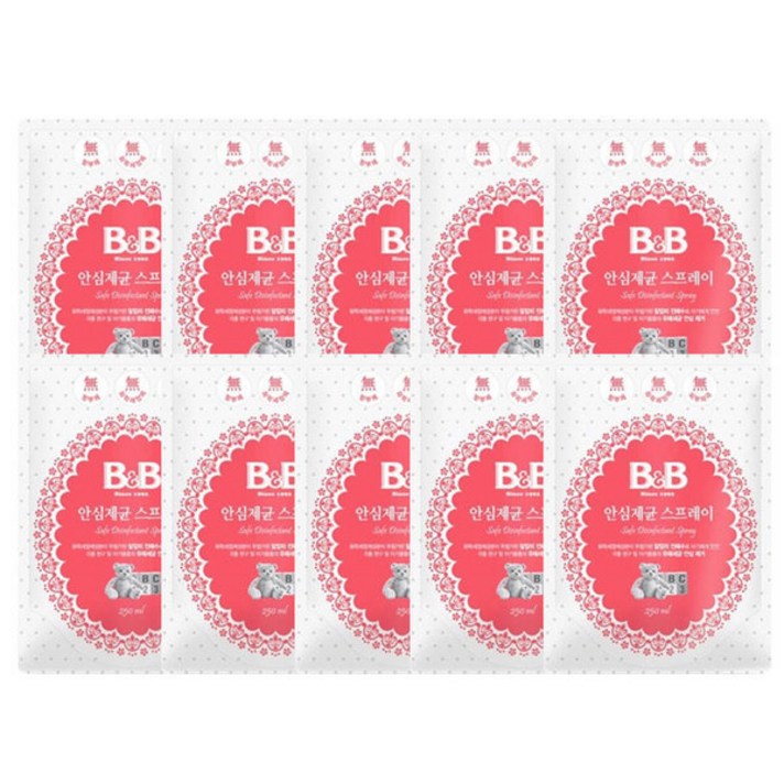 비앤비 안심제균 스프레이 리필형, 250ml, 10개
