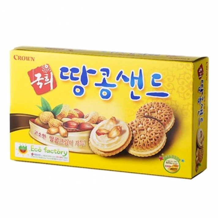 크라운 국희땅콩샌드, 372g, 12개입