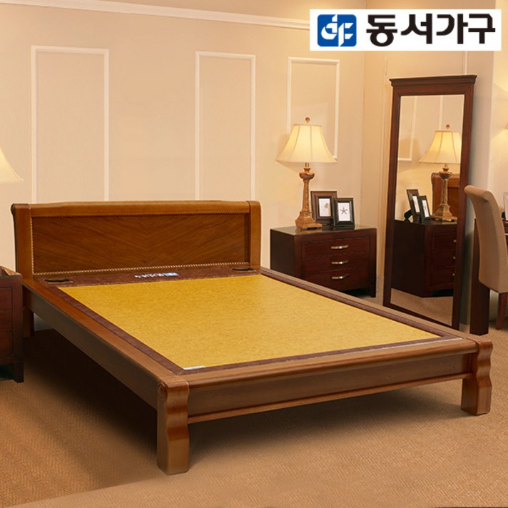 동서가구 *특가*엘가 모던 퀸 모노륨 흙침대(흙판보료) DF908271, 브라운