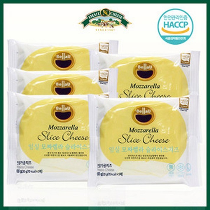 임실치즈농협 모짜렐라 슬라이스치즈 5팩(20gX25매), 500g, 1개