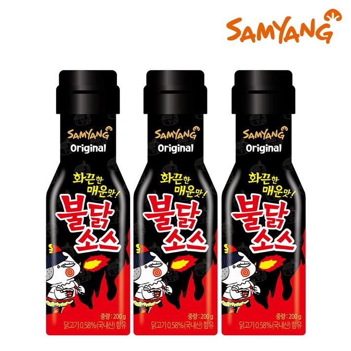 삼양 불닭소스, 200g, 3개